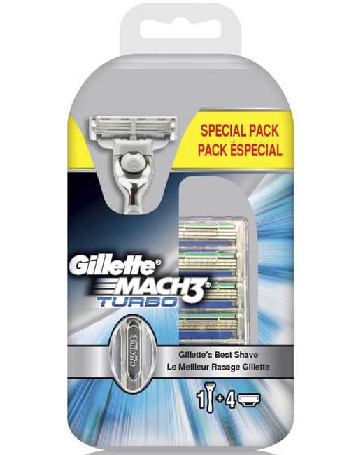Brijač Gillette Mach3 Turbo sa 4 rezervne glave 0501361