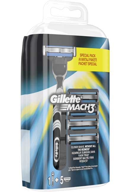 Brijač Gillette Mach3 sa 4 rezervne glave 0501365
