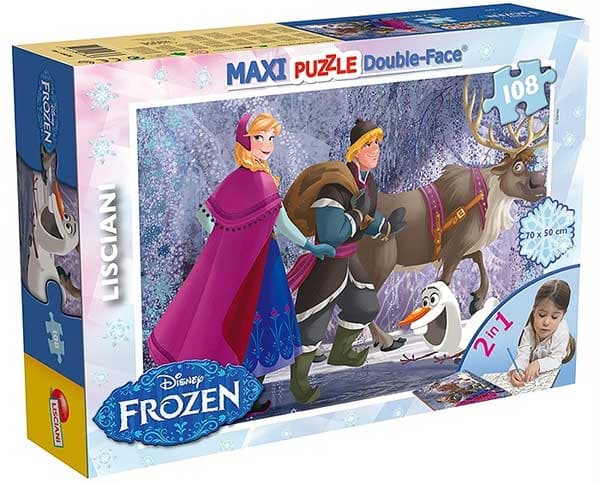 Lisciani Slagalica 1008 Delova Maxi Frozen 2u1 Složi i Oboji 31668