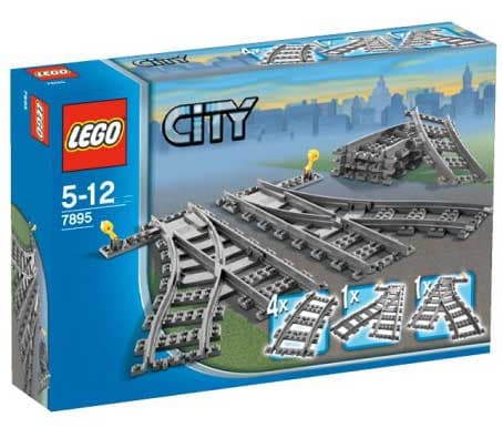 LEGO® City kocke Switching Tracks – Šine skretnice 8 delova 7895