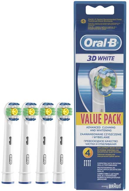 Oral-B rezervni nastavci za električnu četkicu za zube 4kom. 3D White 500268
