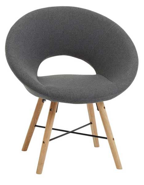 Fotelja Kala tkanina siva