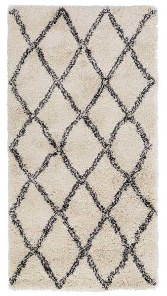 Tepih Aska 80x150 čupav prljavo bela