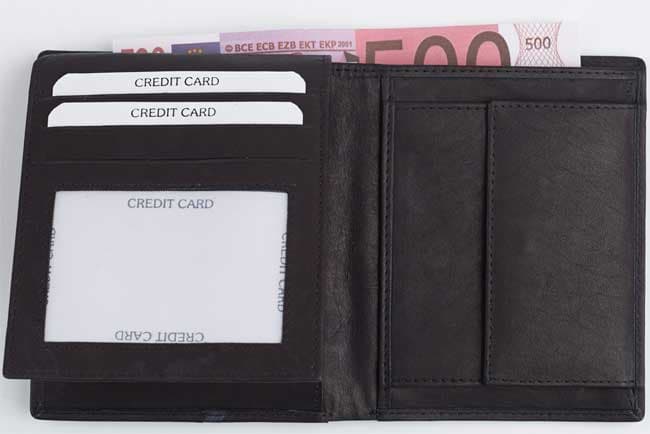 Muški kožni novčanik Crni 7258 16NMH7258