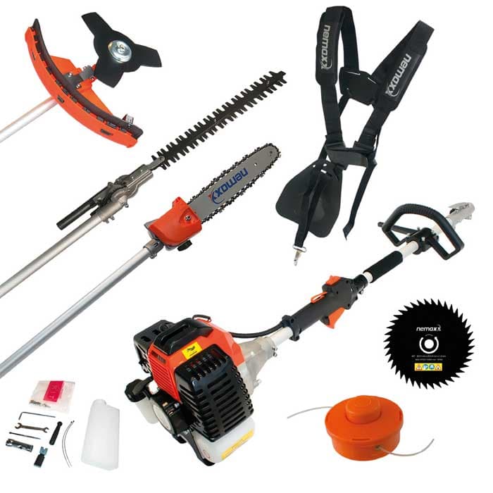 Višenamenski motorni baštenski trimer sa testerom 5u1 set Nemaxx MT 62