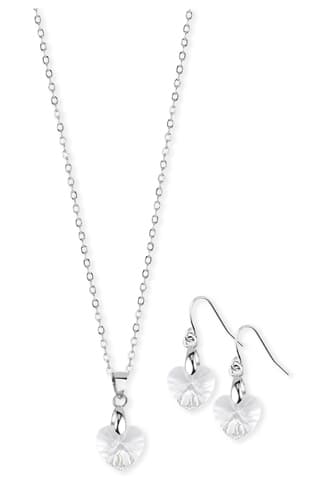 Set minđuše i ogrlica - srce