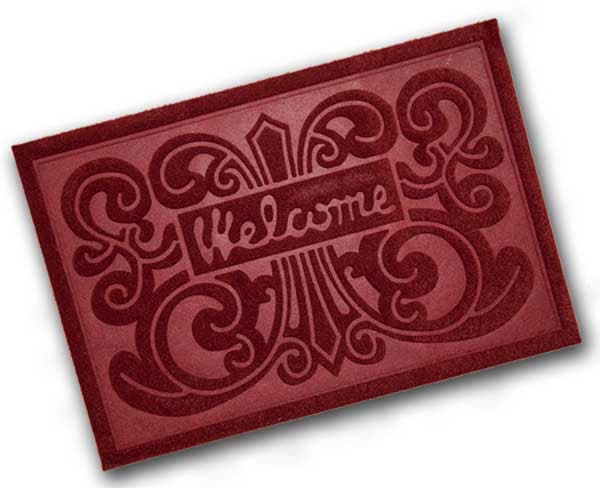 Otirač Basalto Ornament Red 40x60cm 40603