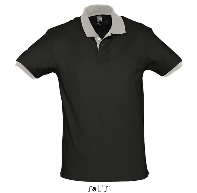 Muška majica sa kragnom veličina XXL Sols Prince Black/Grey 11369