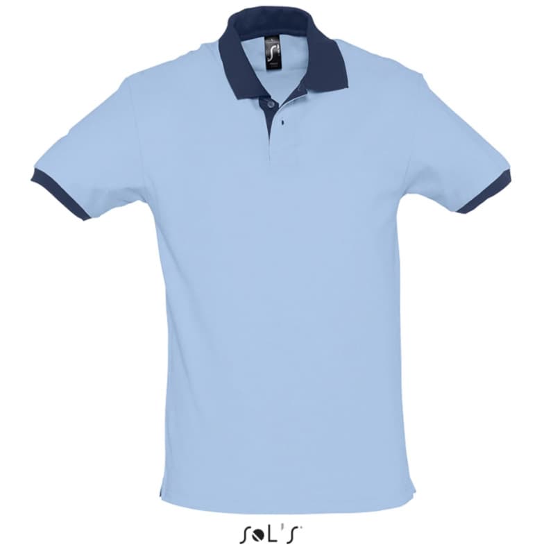 Muška majica sa kragnom veličina L Sols Prince Sky Blue/French Navy 11369