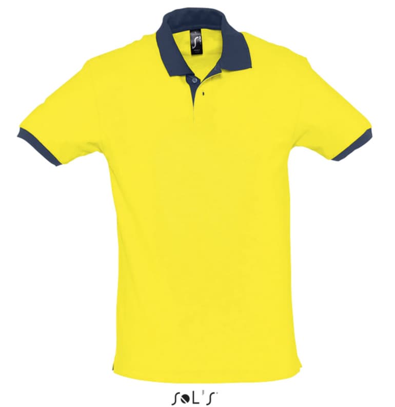 Muška majica sa kragnom veličina XS Sols Prince Lemon/French Navy 11369