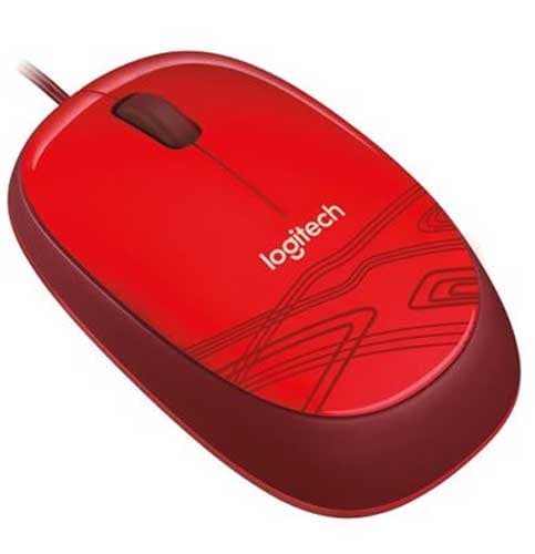 Logitech žični miš M105 crvena