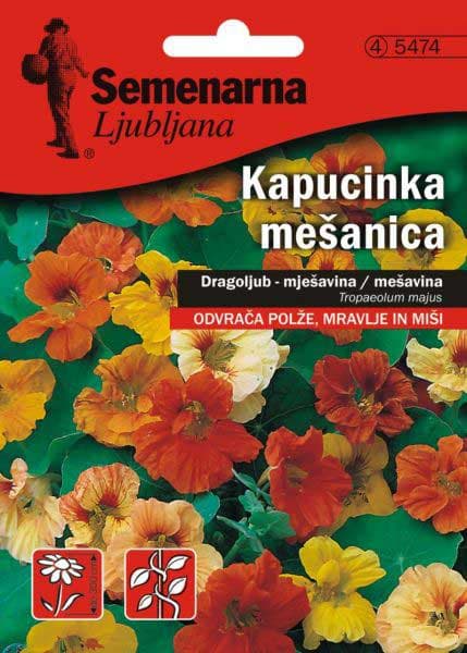 Baštensko cveće Dragoljub visoki - mešavina -  Tropaeolum majus 5474