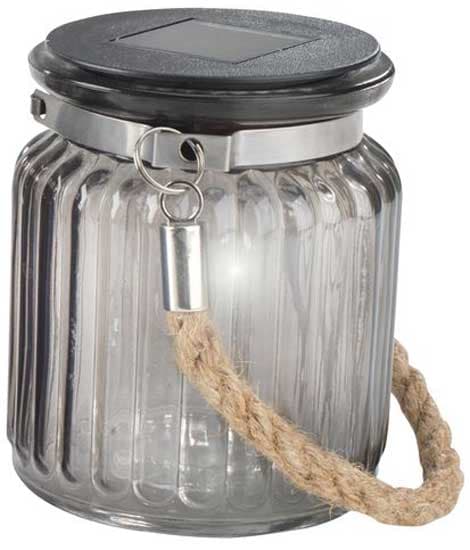 Solarna lampa Kisi visina 9cm obrađena dimom