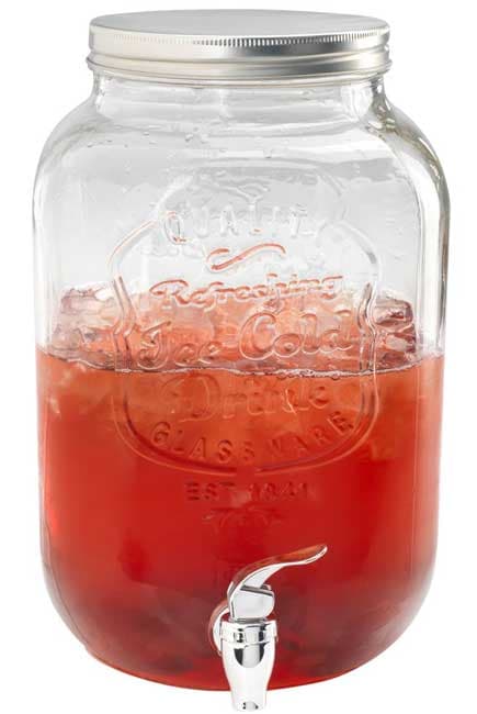 Stakleni bokal sa slavinom 8 lit.