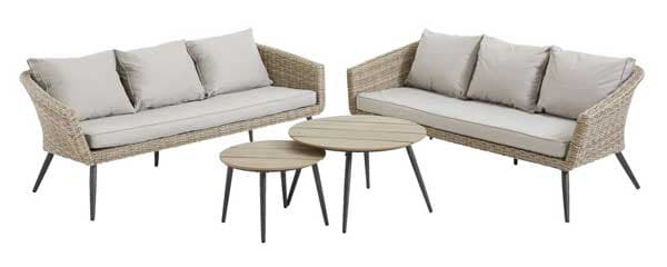 Baštenska garnitura Tersa natur