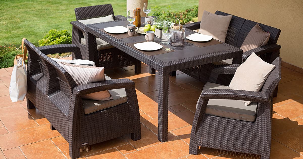 Curver Corfu Fiesta 2 Dvoseda. 2 Fotelje i Sto