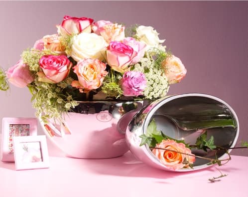 Soendgen keramička posuda Larissa 25 x 15 x 13cm srebrna