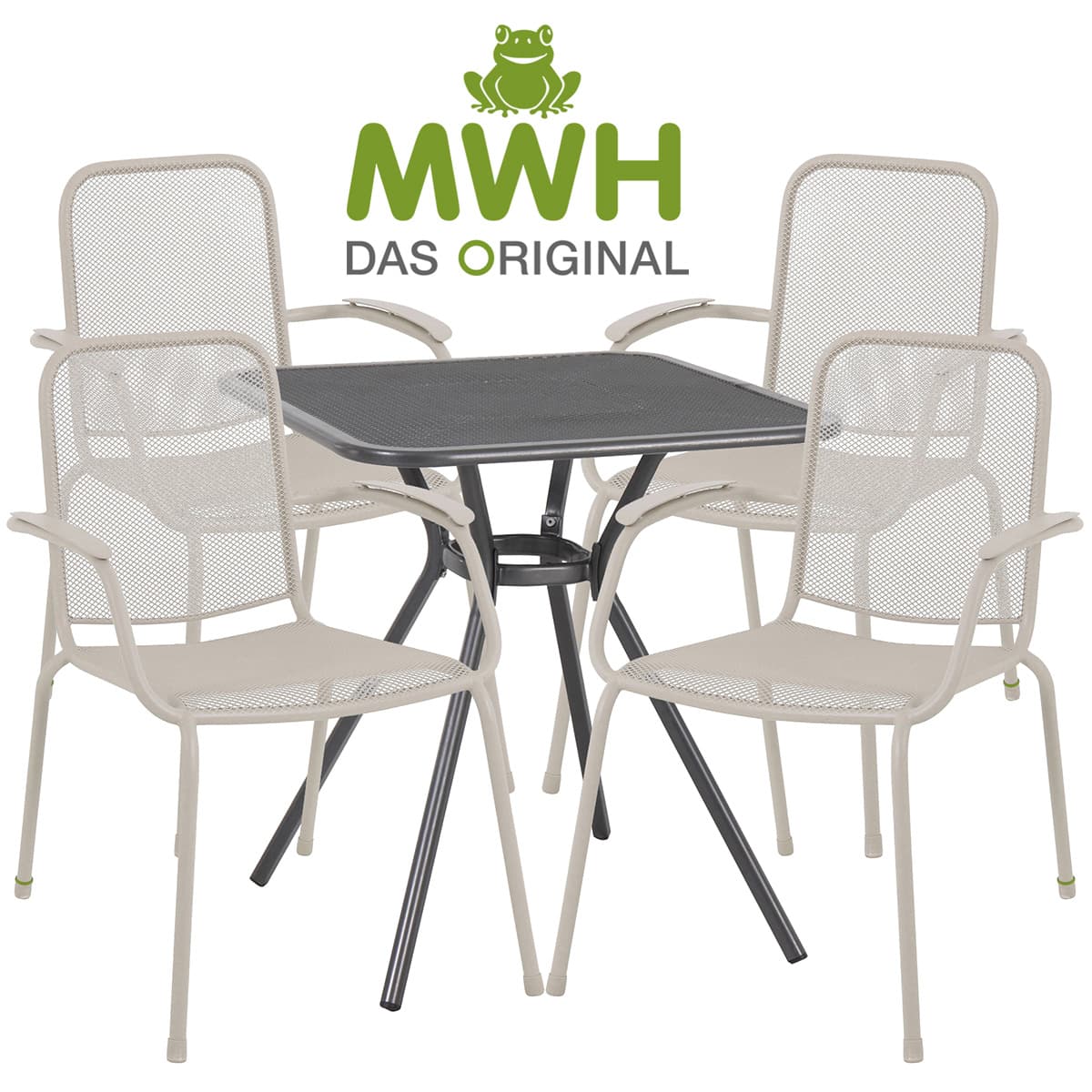 MWH Das Original Baštenska Garnitura Light Grey