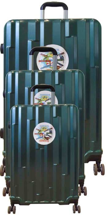 Set ABS Kofera sa točkićima i teleskopskom ručkom GL-99 Zeleni
