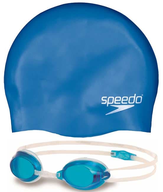 Dečiji set za plivanje Speedo Jet kapa i naočare 4050200152 plava