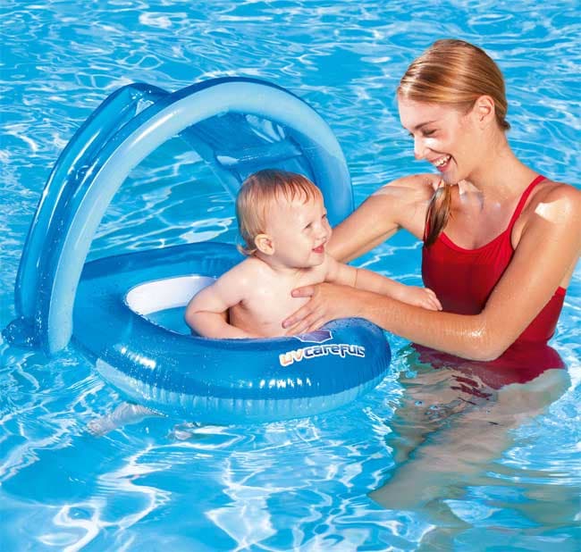 Bestway Plutajuća stolica na naduvavanje sa zaštitom od Sunca za bebe 34091