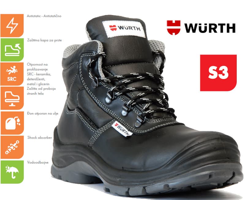 Wurth Bezbednosne cipele Poluks duboke S3 vel. 45