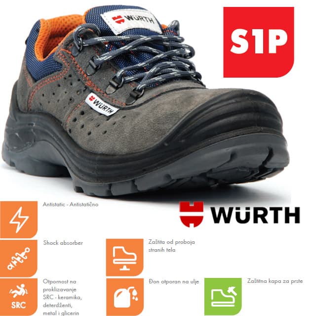 Wurth Bezbednosne cipele Sintra S1P plitke vel. 45