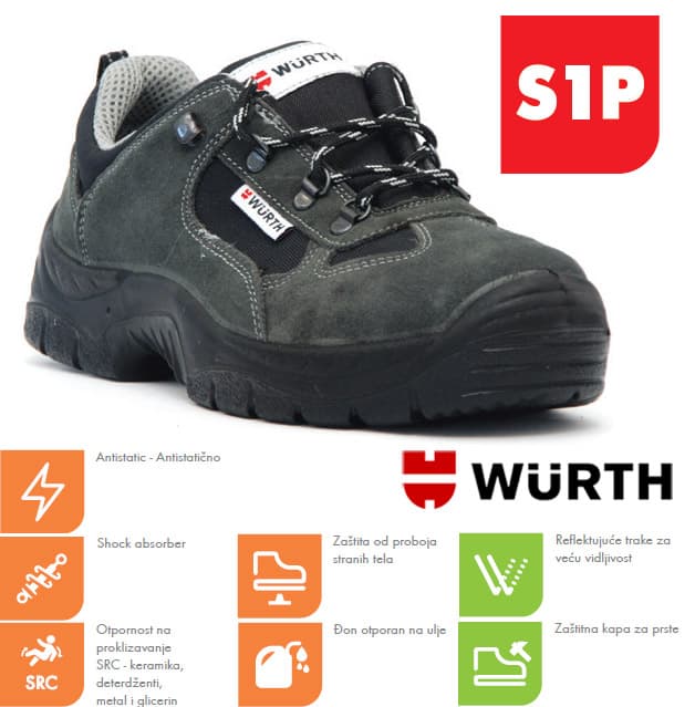 Wurth Bezbednosne cipele Cyclone S1P plitke vel. 36