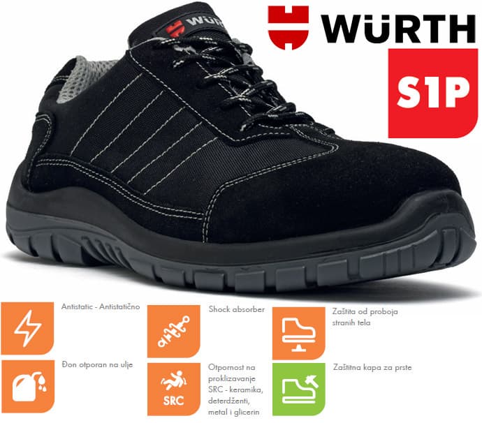 Wurth Bezbednosne cipele Zoro S1P plitke vel. 43