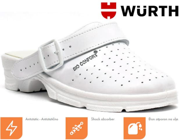 Wurth Ženska Radna klompa Digiti-W bela O1 vel. 38