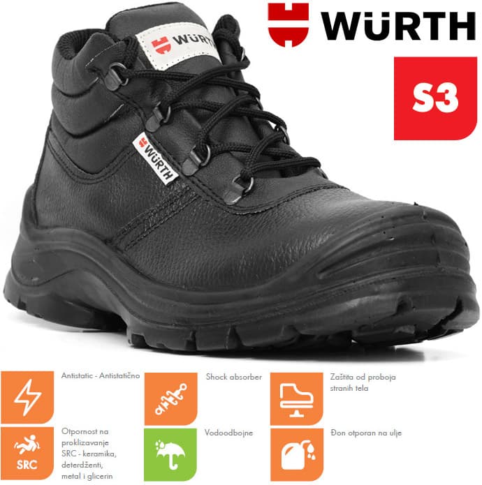 Wurth Bezbednosne cipele Taurus S3 duboke vel. 42
