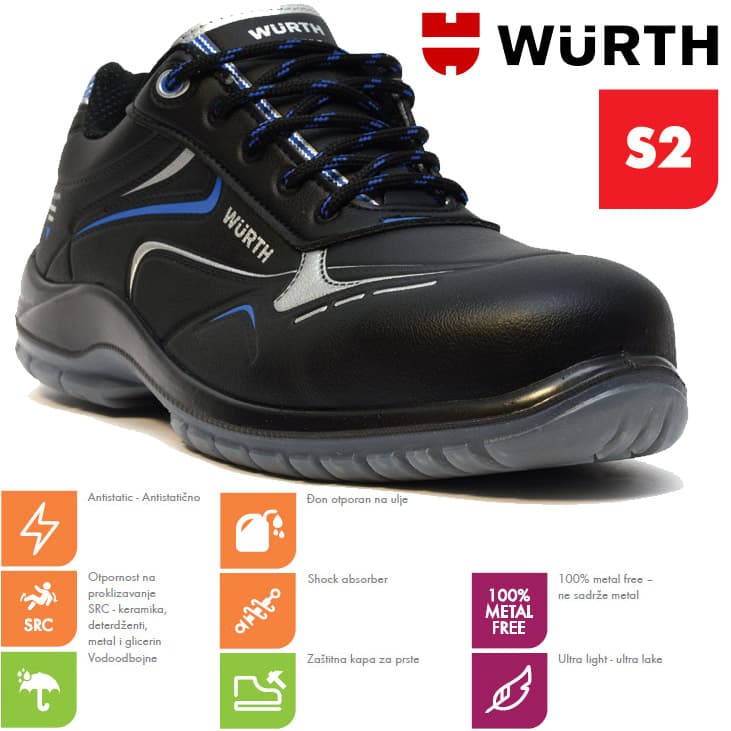 Wurth Bezbednosne cipele Mistral S2 Plitke vel. 42