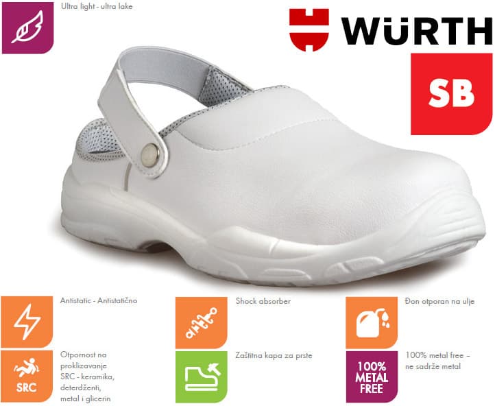 Wurth Bezbednosna obuća Melia SB bele vel. 44