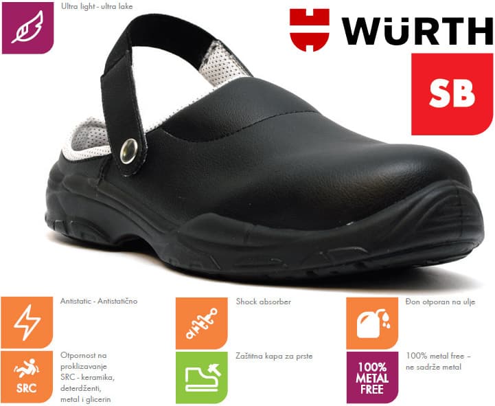Wurth Bezbednosna obuća Selago SB crne vel. 44