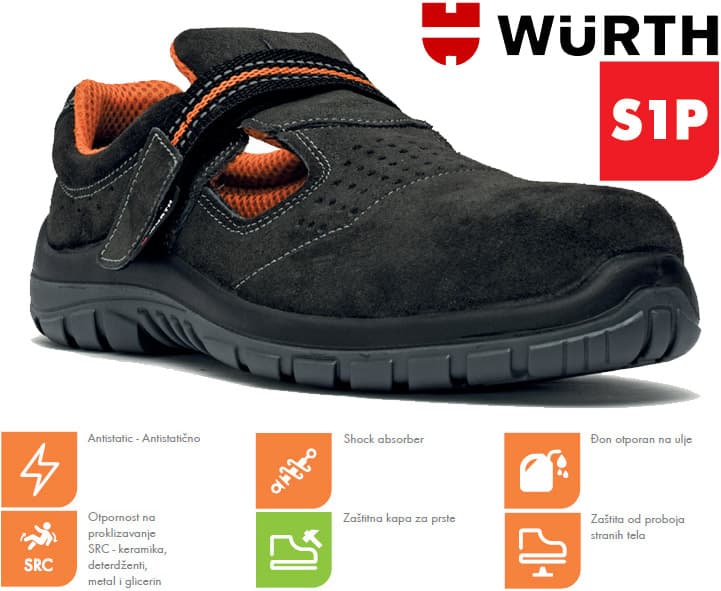 Wurth Bezbednosna sandala Phoenix S1P vel. 37