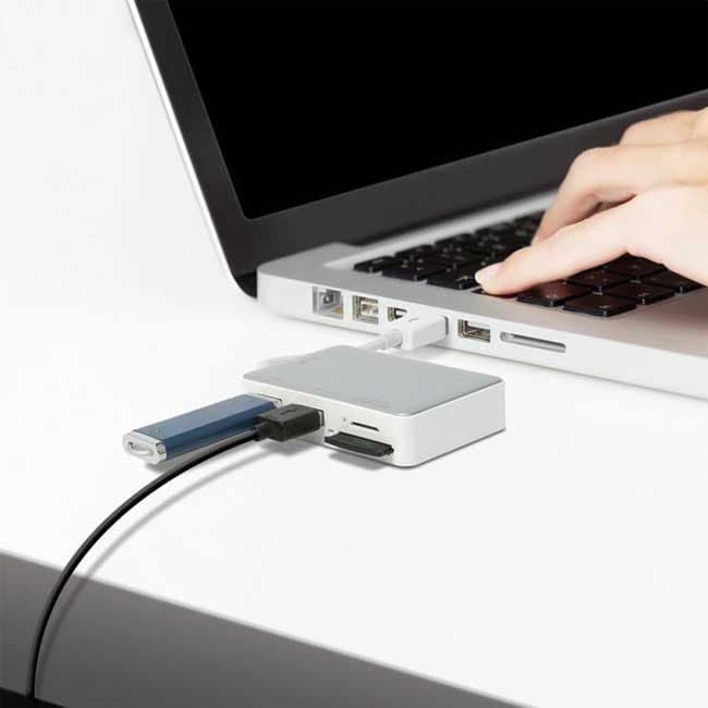 iLuv Čitač kartica sa dva USB porta ICB718WHT