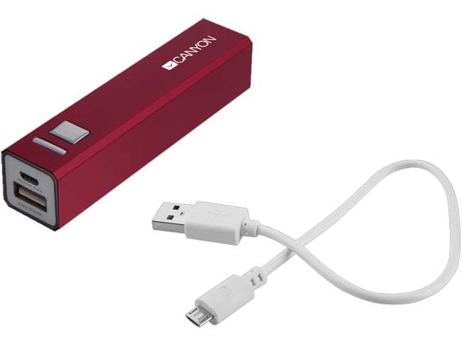 Canyon Powerbank Eksterna baterija 2600 mAh CNE-CSPB26R