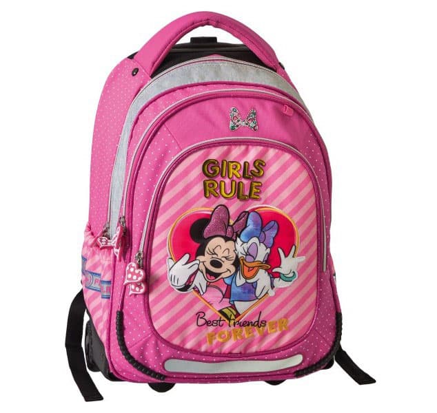 Školski ranac sa točkićima Play Trolley Minnie Girls Rule