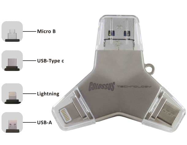 Flash memorija sa više različitih USB priključaka Dragon 64GB