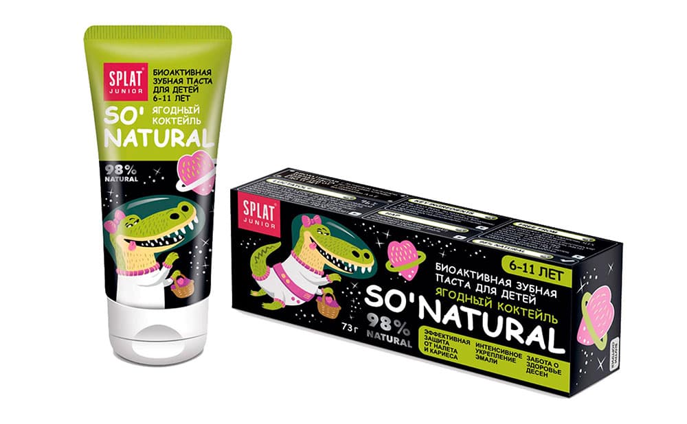 Splat zubna pasta za decu So Natural koktel bobica, 55ml