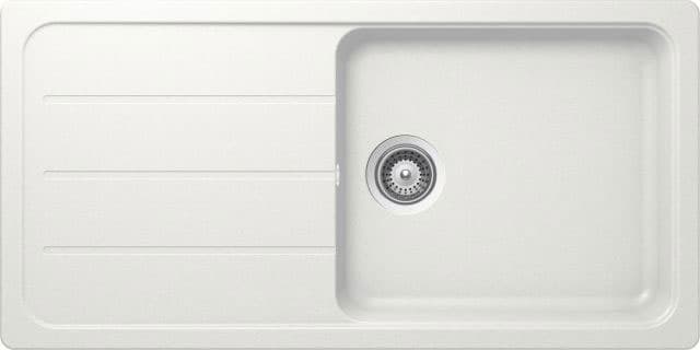 Granitna sudopera Formhaus D-100L bela