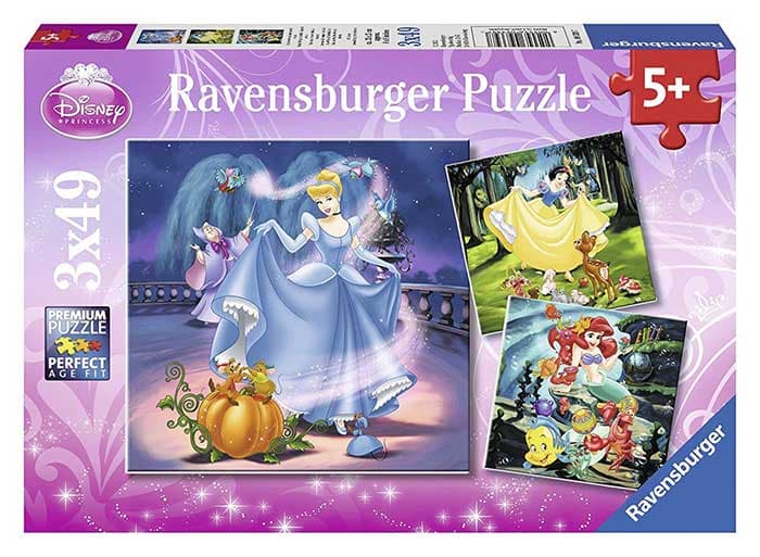 Ravensburger Puzzle 3u1 Diznijeve princeze - Pepeljuga, Snežana, Mala sirena 09339