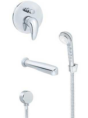 Rosan Uzidna baterija za kadu sa izlivom i ručnim tušem JP31501