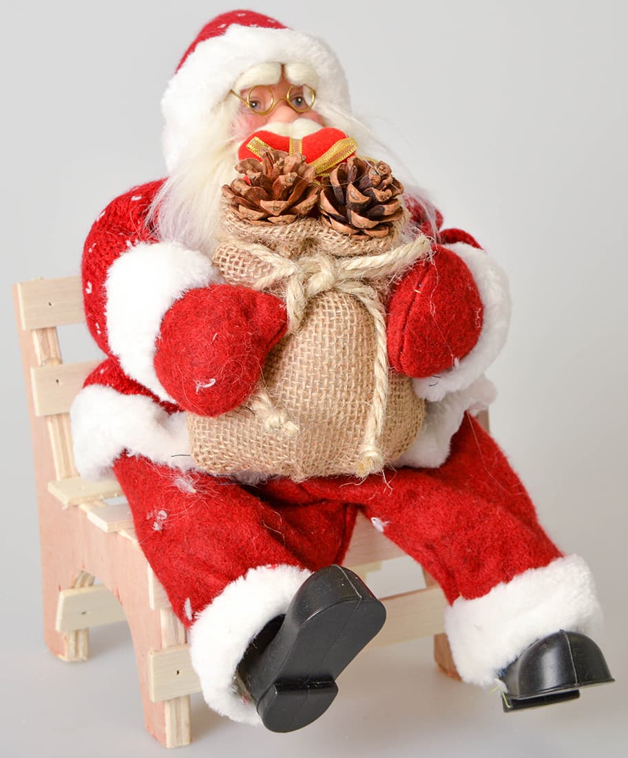 Sopel Deda Mraz U Stolici - Visina 30 cm