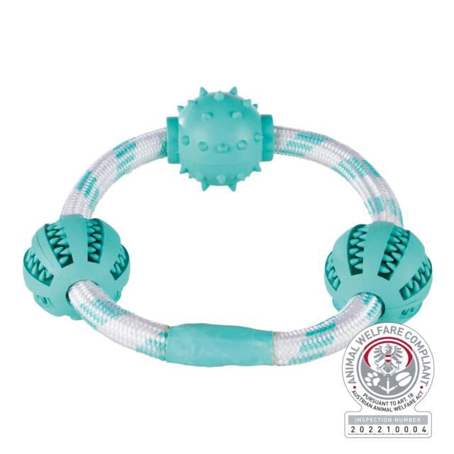 Trixie Denta Fun Igračka za pse Lopte na obruču od kanapa 33704