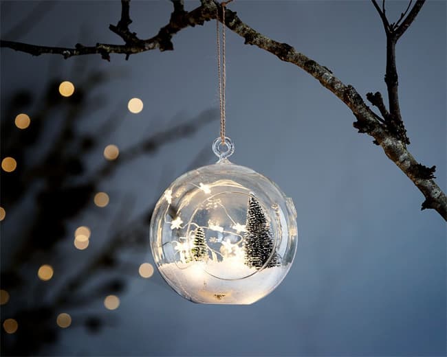 Novogodišnji LED svetleći ukras za jelku 18cm