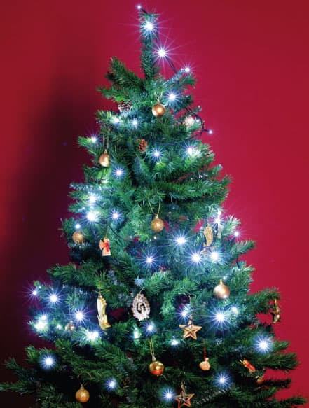 Dekorativne lampice za novogodišnju jelku 50 belih LED dioda KI50LED/WH