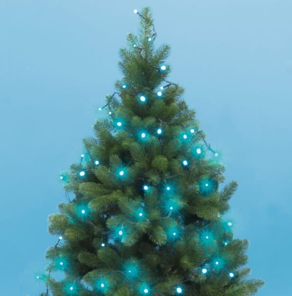 Novogodišnje lampice za jelku sa 50 tirkiznih LED dioda KII50/T