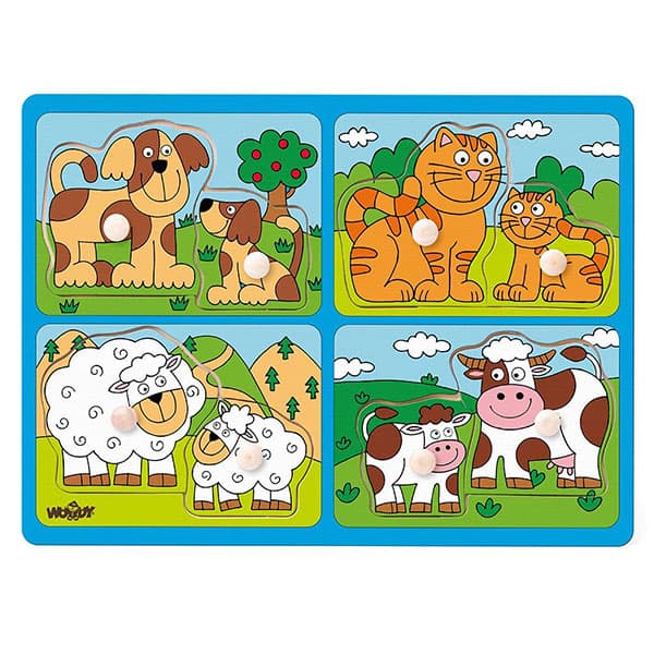 Woodyland igračka - Uklapalica Domaće životinje i njihovi mladunci 91913