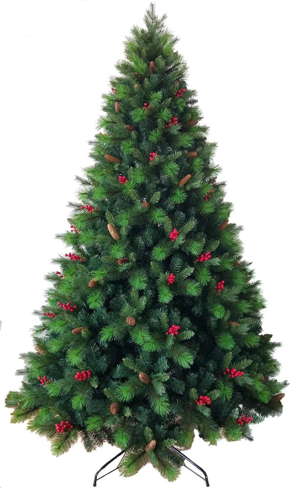 Novogodišnja jelka sa crvenim bobicama 210cm 180876